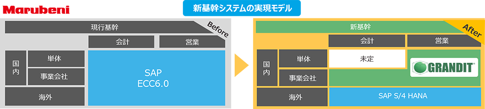 丸紅株式会社様へのGRANDIT導入イメージ図